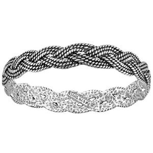 Paz Creations 925 Sterling Silver Bangle Bracelet NWOT